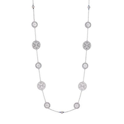 Designer silver filigree rope necklace